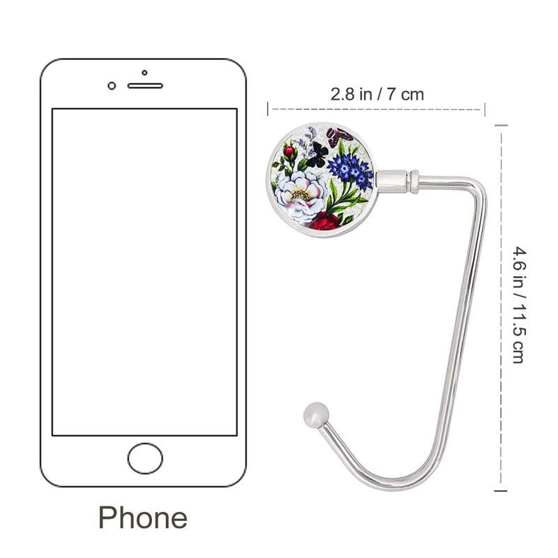 CREATIEE-PRO 6 Pack Purse Hook Long Handbag Hanger for Table Desk, Creatiee Portable Bag Holder Under Counter Handbags Hook for Women Girl (Style 1) - Image 5